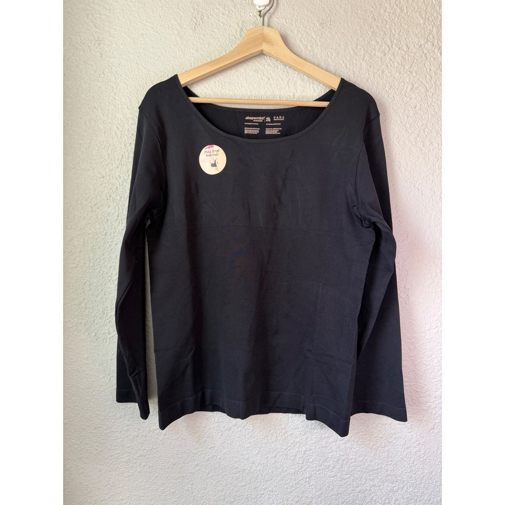 Shapermint Essentials Black Long Sleeve Shaping T-Shirt 4XL Compression Top